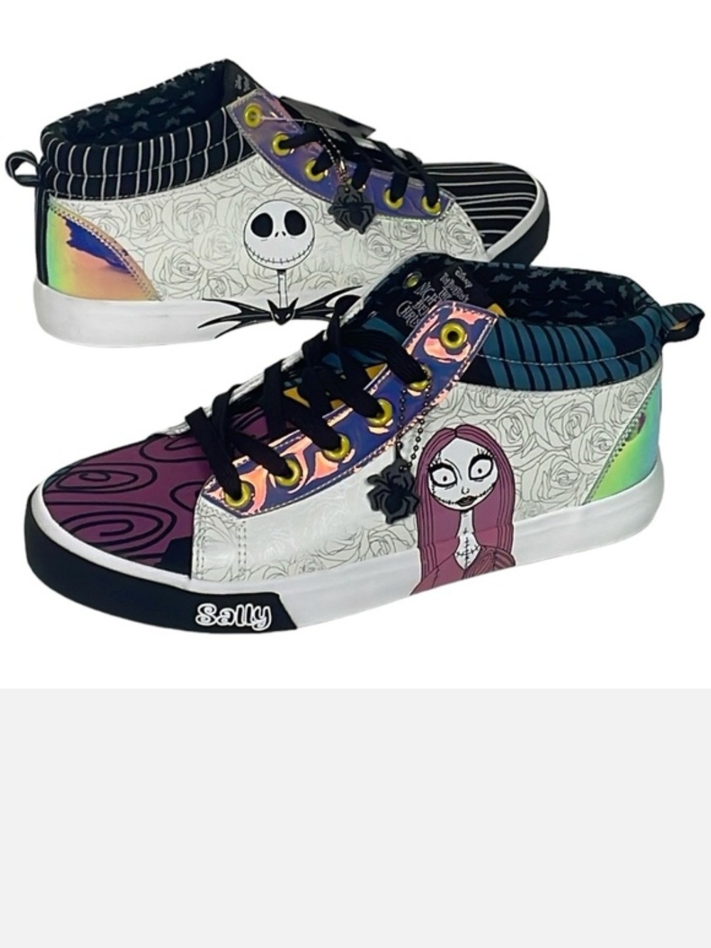 Ground Up Disney Nightmare Before Christmas Jack & Sally High Top Sneakers Sz 6